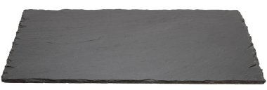 Beyaz arkaplanda izole edilmiş boş siyah kare levha