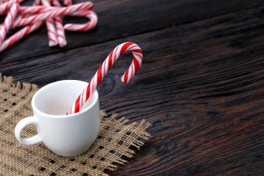 Baston şekerler ahşap oyun tahtası