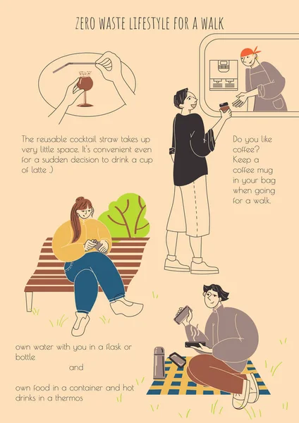 Zeroatık bilgi afişi. Vektör çizimi. Düz biçim.