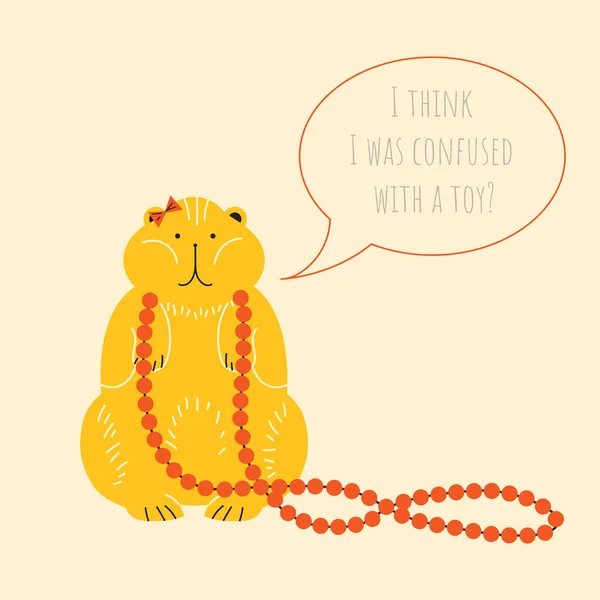 Ein Hamster. Vektorillustration im minimalistischen Stil. — Stockvektor