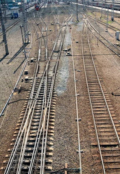 Ferrocarriles Estación Foto Vertical —  Fotos de Stock