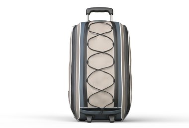 tarafsız kahverengi seyahat Bagaj bavul Önden Görünüm