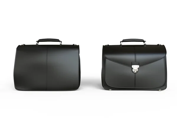 Business briefcases - front and back view — Stock Photo, Image