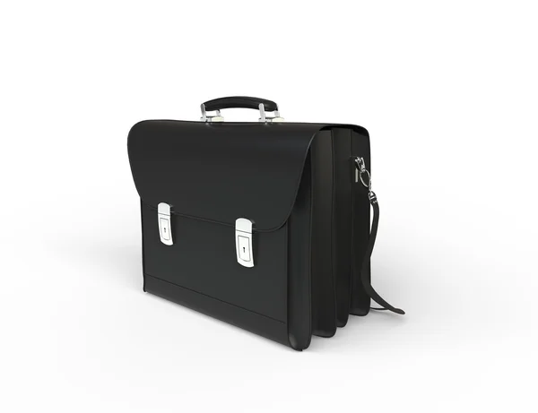 Black business briefcase rotated — Stock Photo, Image