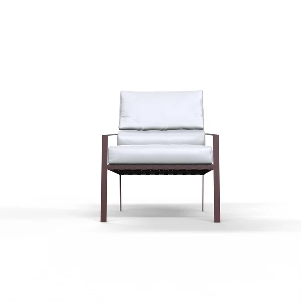 Sillón blanco sobre fondo blanco — Foto de Stock