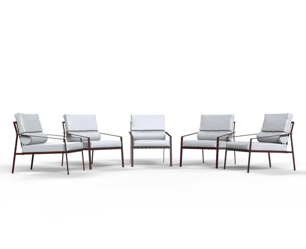 Sillones blancos sobre fondo blanco — Foto de Stock