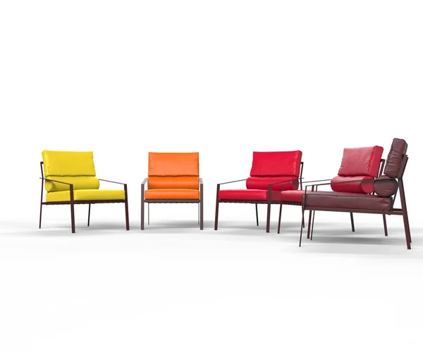 Fotele w ciepłych kolorach — Zdjęcie stockowe