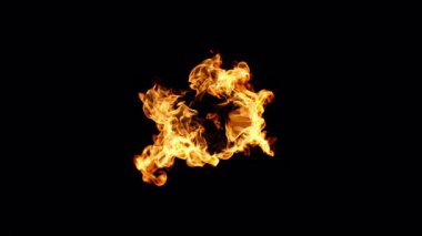 4K Pro Res 'de ağır çekimde, maskeli bir ateş topu.