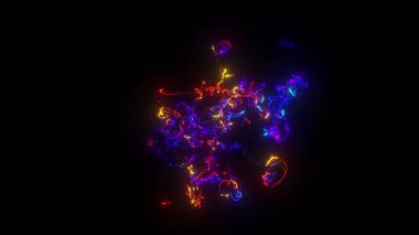 4K 'de parlak neon renkli mürekkep görsel efekti, Pist mat kartlı Pro Res