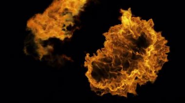 4K Pro Res 'de yanan yangın arkaplanı ve pist mat kartı