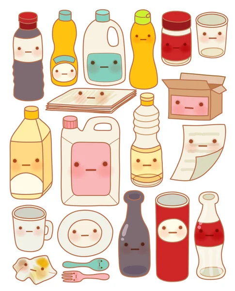 Set of Cute Rubbish — Stock Vector