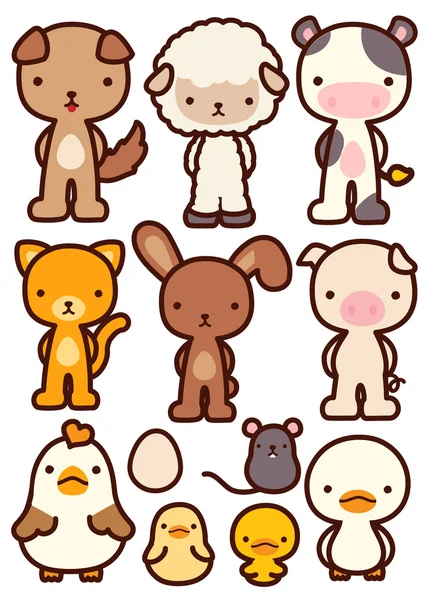 Collection de personnages adorables pour animaux de compagnie — Image vectorielle