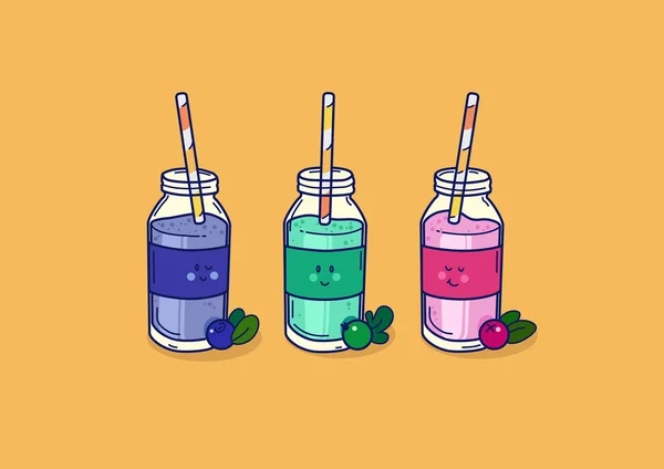 Vektor Smoothies Illustration — Stock vektor