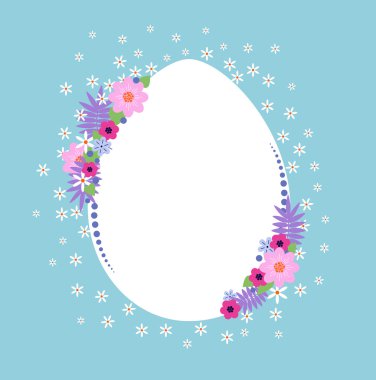 Dekoratif Paskalya yortusu yumurta illüstrasyon