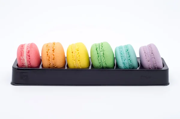 Macaroon de cor arco-íris — Fotografia de Stock