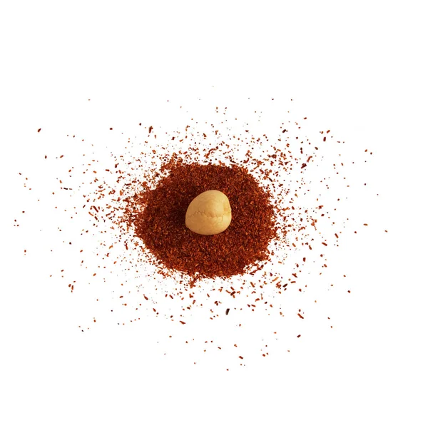 Avokado tohumu. Avokado çukurunun tamamını pişmiş toz yığınına çevirdim. Süper yemek. Beslenme takviyesi. İzole edilmiş