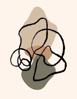 Soyut karalama çizgisi çizimi. Modern kompozisyon. Yaratıcı Arkaplan.