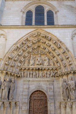 Burgos Gotik katedralinin ayrıntıları. Castilla y Leon, İspanya 'da