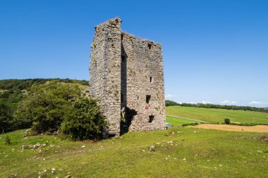 Arnside 'ın 16.07.21 Arnside, Lancashire, İngiltere Arnside' ın yaklaşık bir buçuk mil dışında ve Arnside Knott 'un güneydoğusunda, Arnside kulesi Cumbrian pele kulesinin olağanüstü ve neredeyse benzersiz bir örneğidir..