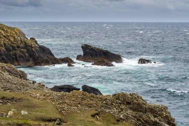 Pinnacles and Stacks at the Butt of Lewis lighthouse at the Northern point of the Isle of Lewis