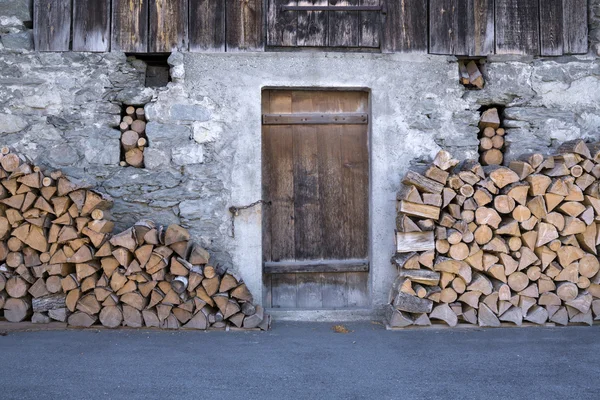 Fire Wood Stacked — Stock Photo, Image