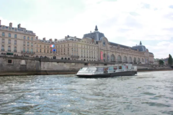 Класичні Будівлі Парижі Розмита Рухомих Фоні Визначні Пам Ятки — стокове фото