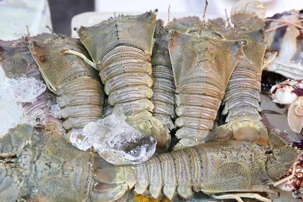 Rohe Gottesanbeterin Garnelen Auf Dem Markt Meeresfrüchte — Stockfoto