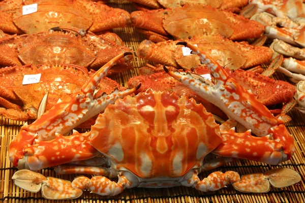 Krabben Auf Dem Markt Gebraten — Stockfoto