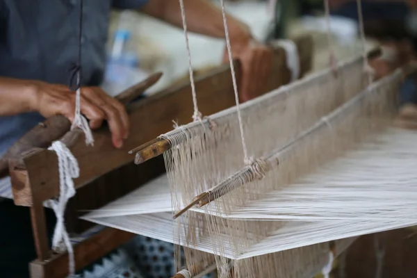 Weaving, traditional Asia loom detail