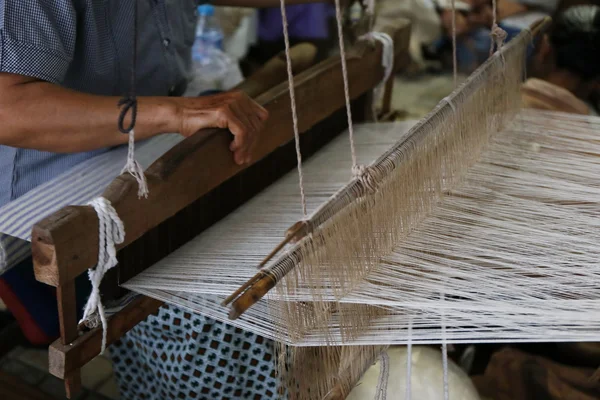Weaving, traditional Asia loom detail
