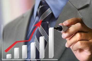 Graph Grafiği yazma iş erkek eli