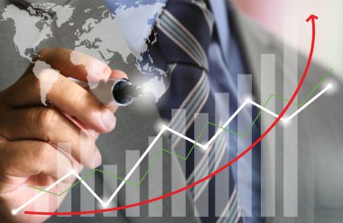 Graph Grafiği yazma iş erkek eli