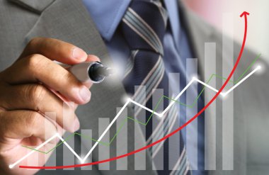 Graph Grafiği yazma iş erkek eli