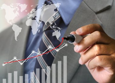 Graph Grafiği yazma iş erkek eli