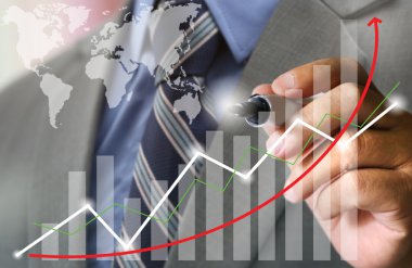 Graph Grafiği yazma iş erkek eli