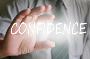 İş adamı eli, güven metni