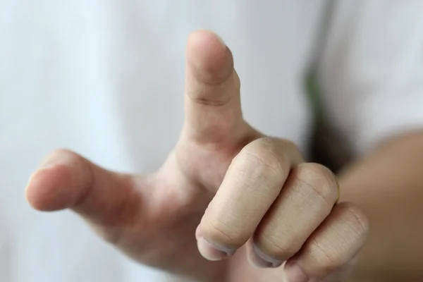 Finger Punkt Luften Bakgrund — Stockfoto