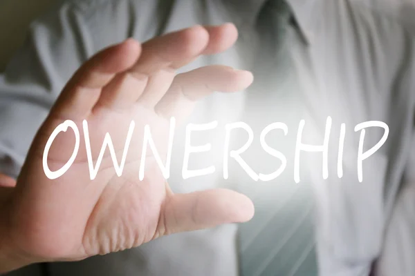 Businessman Hand Ownership Text — Stock Photo, Image