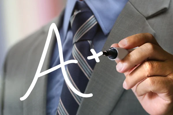 Business Man Hand Writing — Stock Photo, Image