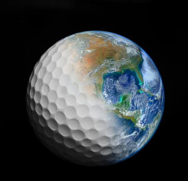 Putter Míček Golfová Hůl Včetně Prvků Poskytnutých Nasa — Stock fotografie