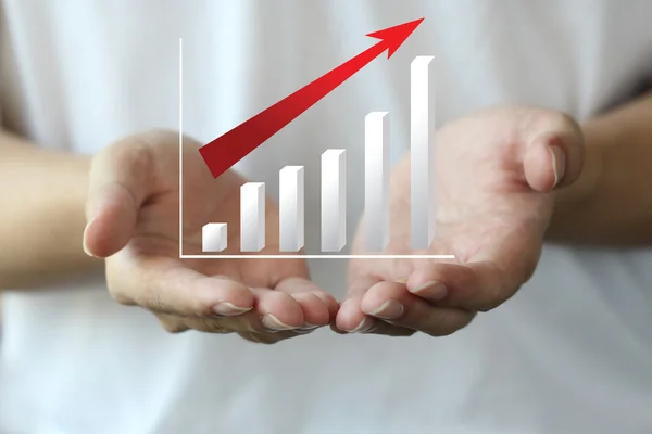 Profit Diagram Kéznél Személyes Befektetés Háttér — Stock Fotó