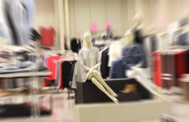 blurred cloth in shopping mall, background