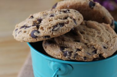 Kovada çikolatalı kurabiye.