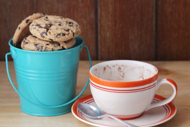 Kovada çikolatalı kurabiye.