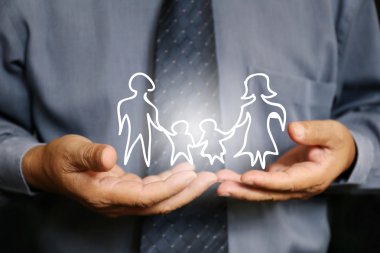 işadamı elini tut aile