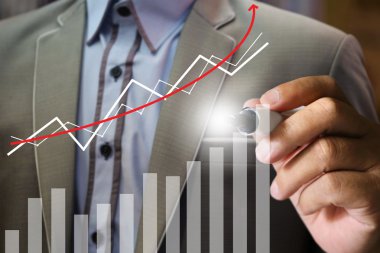 Graph Grafiği yazma iş erkek eli