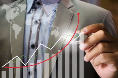 Graph Grafiği yazma iş erkek eli