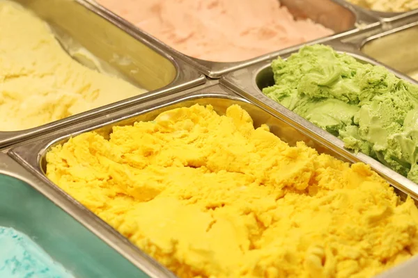 colorful ice cream in shop