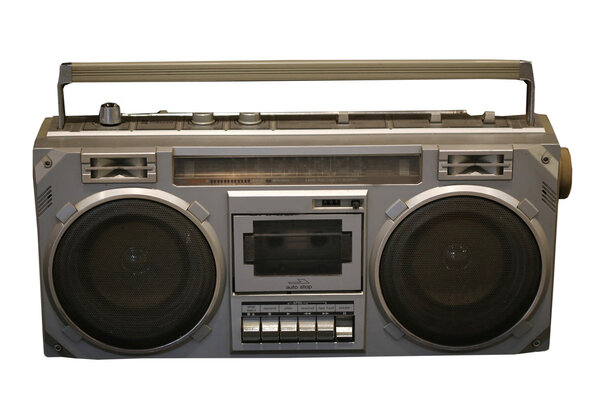 Vintage radio isolated on white