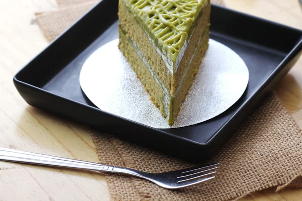 Зеленый Чайный Торт Домашняя Пекарня — стоковое фото